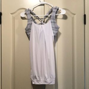 Lululemon tank with built-in bra, size 8